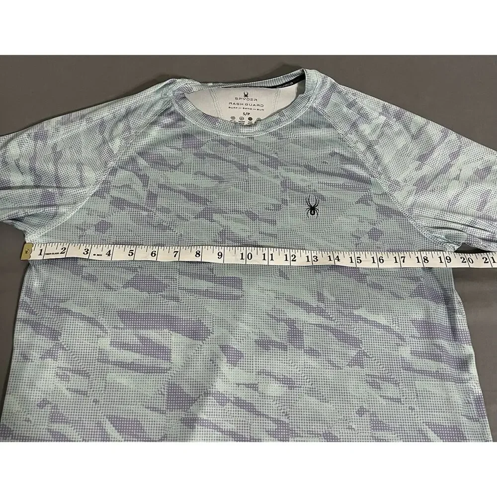 Spyder Rash Guard Mens Small S UPF 30 Short Sleeve Surf Shirt